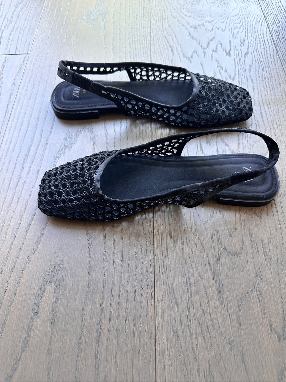 Zara Crochet Slingback Sandals